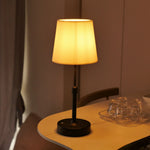 Antoinette Cordless Pleated Lamp – Luxury Rechargeable Fabric E12 Bedside Table Light