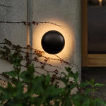 LumaRing Modern Round LED Outdoor Wall Light – Waterproof Exterior Wall Sconce Black