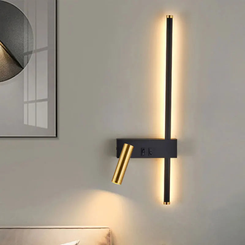 Wall lamp Nordic modern black and white minimalist living