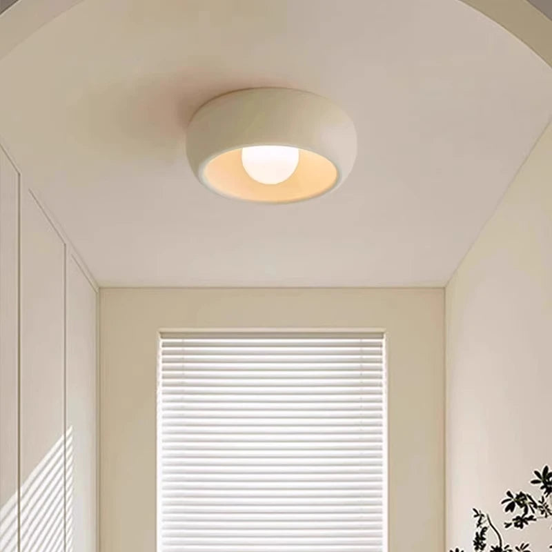 Kora Organic Flush-Mount Light – Wabi-Sabi Textured LED