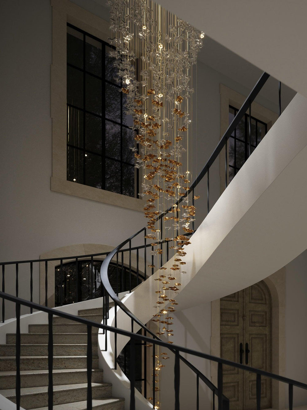 Tidal Art Glass Chandelier