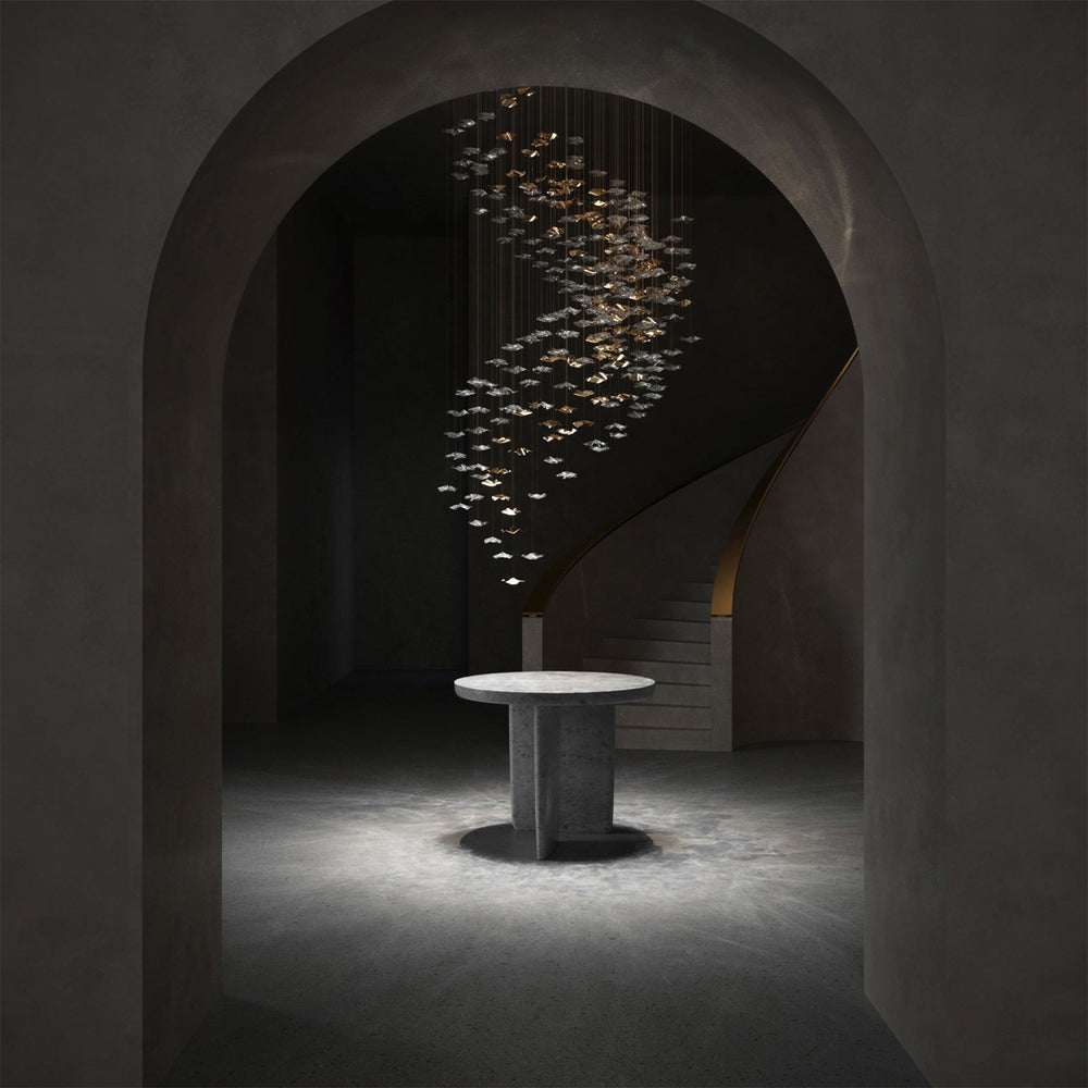 Tidal Art Glass Cluster Pendant – Sculptural Multi-Light
