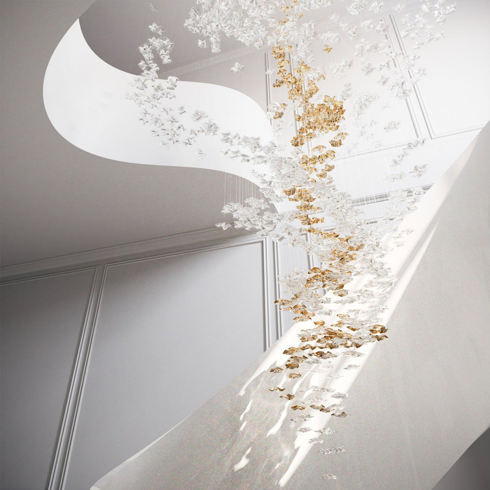 Tidal Art Glass Cluster Pendant – Sculptural Multi-Light