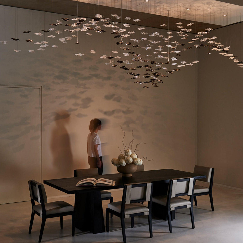 Tidal Art Glass Cluster Pendant – Sculptural Multi-Light