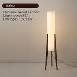 Kizuna Walnut Arc Floor Lamp – Japanese Wabi-Sabi Solid