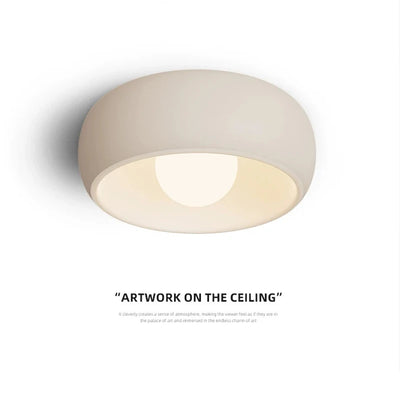 Kora Organic Flush-Mount Light – Wabi-Sabi Textured LED