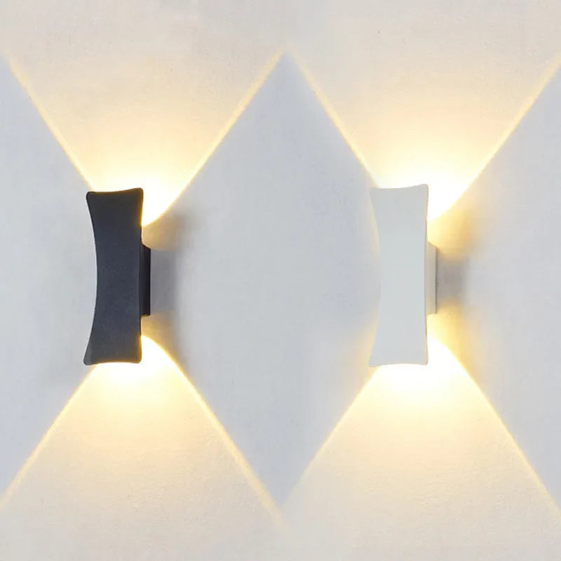 Noctra – Modern Up & Down Outdoor Wall Light (Black LED Sconce)