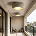 Kora Organic Flush-Mount Light – Wabi-Sabi Textured LED