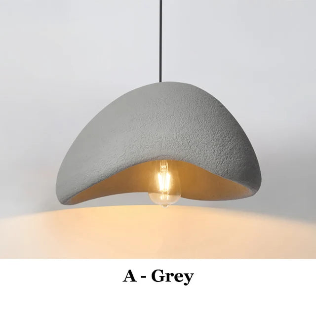 Kira Organic Wabi-Sabi Hanglamp – Minimalistische LED Hanglamp met Getextureerd Travertin-Effect