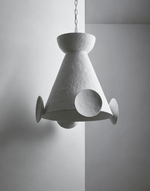 Sculptural Plaster Cone Pendant Lamp