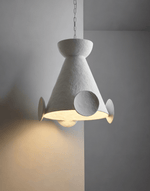 Sculptural Plaster Cone Pendant Lamp