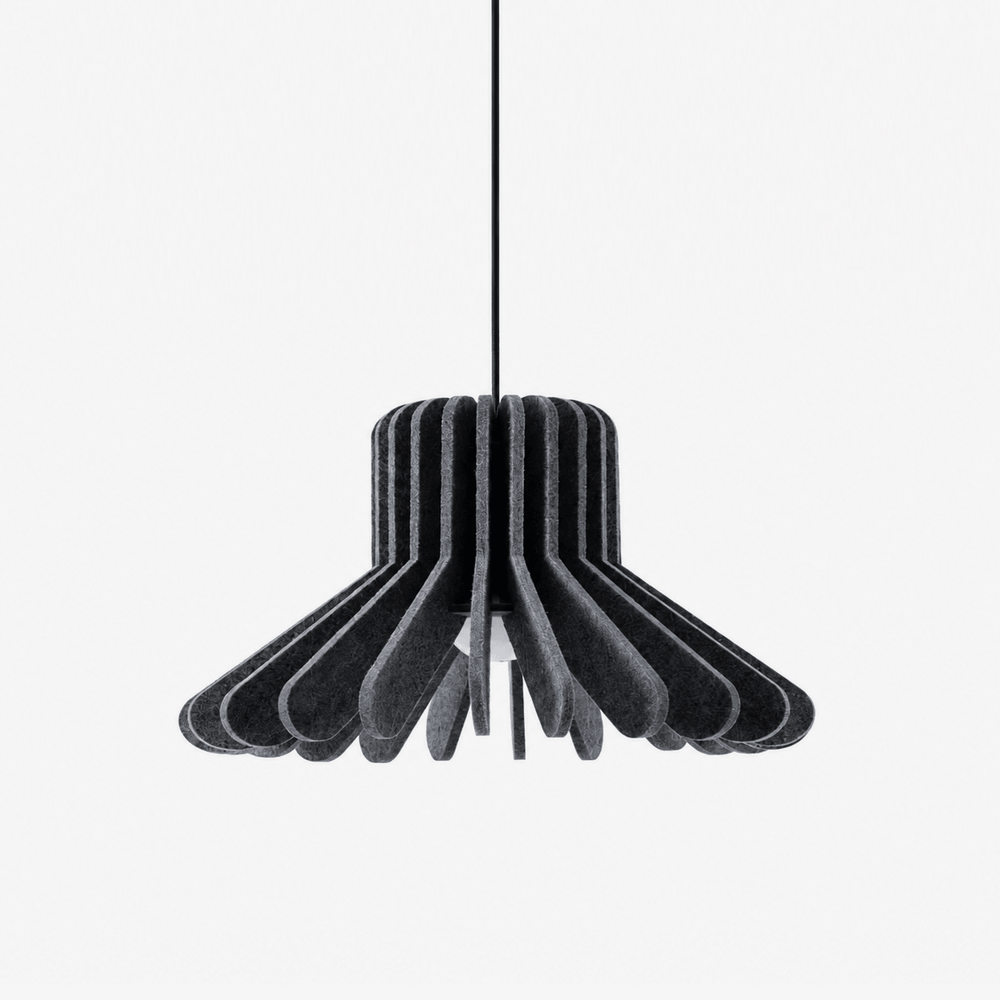 Sculptural Layered Felt Pendant Lamp