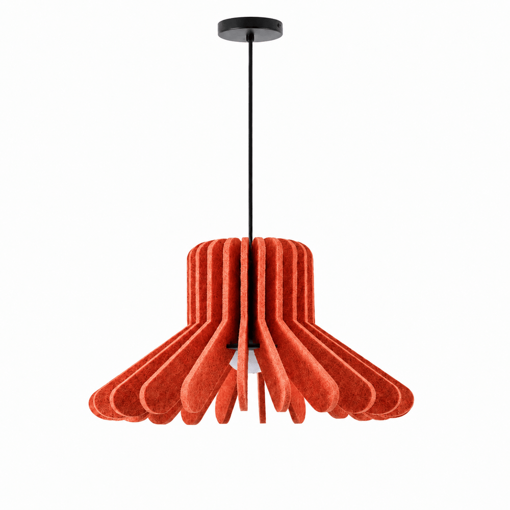 Sculptural Layered Felt Pendant Lamp