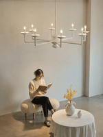 Sculptural Plaster Candelabra Chandelier