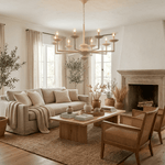 Sculptural Plaster Candelabra Chandelier