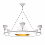 Sculptural Plaster Chalice Chandelier