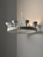 Sculptural Plaster Chalice Chandelier