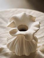 Sculptural Sand Texture Ivory Vase