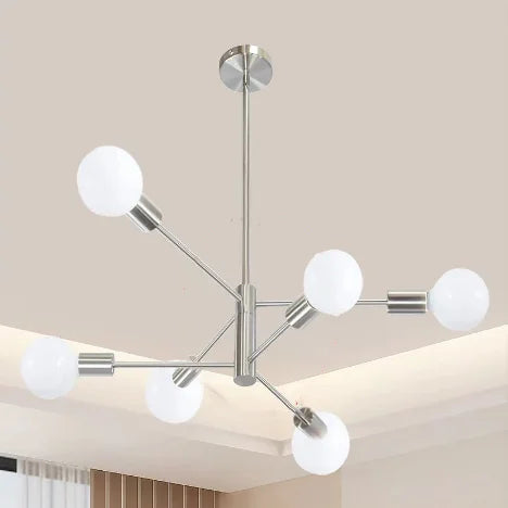 Helios Branching Sputnik Chandelier – Modern Mid-Century Multi-Arm E27 Ceiling Light