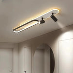 Linea Dual-Zone Track Light – Minimalist LED Long Strip Ceiling Chandelier with Spotlights