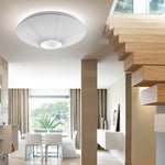 Kumo Pleated Parasol Ceiling Light – Japandi Minimalist Fabric Saucer Semi-Flush Mount
