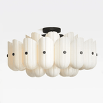 Seraphine Fluted Glass Semi-Flush Ceiling Light