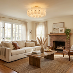 Seraphine Fluted Glass Semi-Flush Ceiling Light