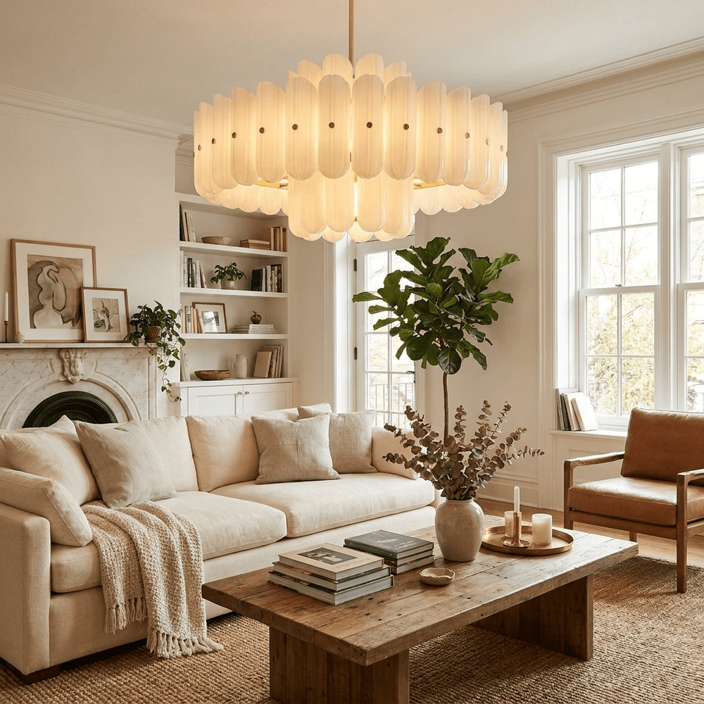 Seraphine Linear Fluted Glass Chandelier