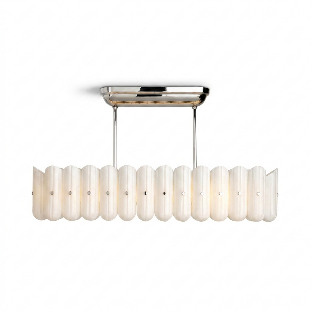 Seraphine Linear Fluted Glass Island Chandelier