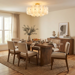 Seraphine Fluted Glass Semi-Flush Ceiling Light