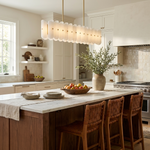 Seraphine Linear Fluted Glass Island Chandelier