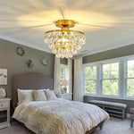 Aveline Französischer Regency Kristall Kronleuchter – Luxus Gold Semi-Flush Mount Deckenleuchte