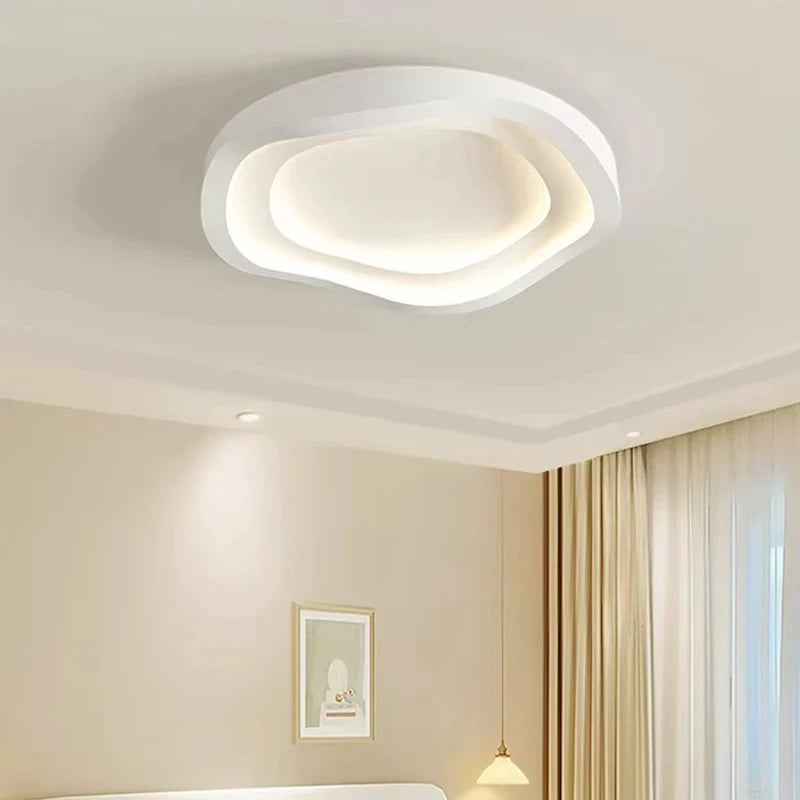 Lyra Sculptural Wave Ceiling Light – Modern Minimalist LED Flush Mount for Bedrooms & Studies
