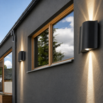 Vector Sharp-Beam Sconce – Modern Waterproof LED Up & Down Outdoor Light