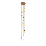 Slender Alabaster Column Chandelier