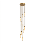 Slender Alabaster Column Chandelier