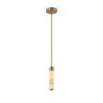 Slender Alabaster Column Chandelier