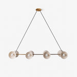 Slim Brass Linear Chandelier