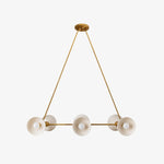 Slim Brass Linear Chandelier