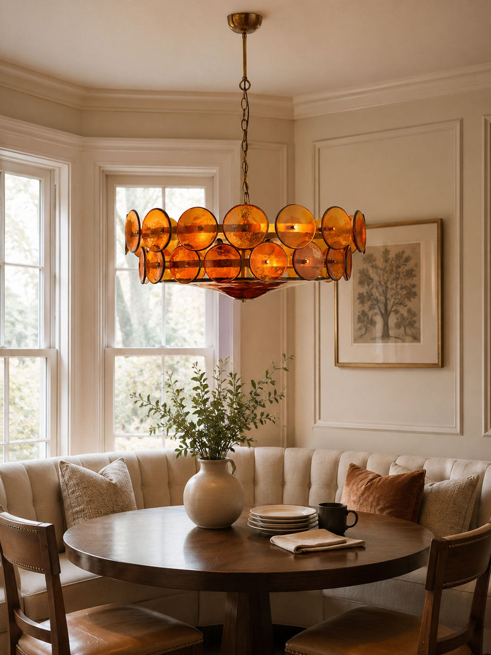 Solaris Disc Glass Chandelier