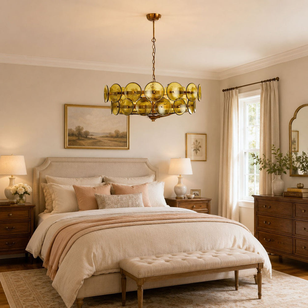 Solaris Disc Glass Chandelier