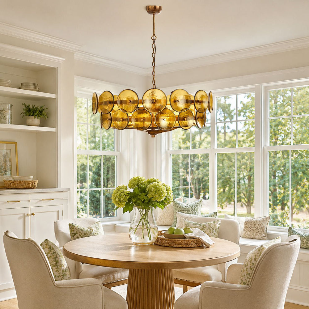 Solaris Disc Glass Chandelier