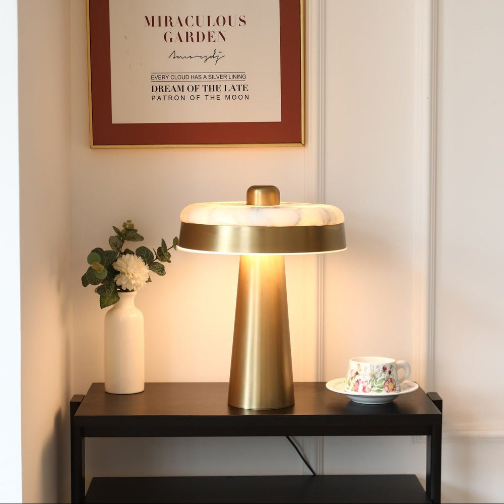 Solis Alabaster Disc Table Lamp