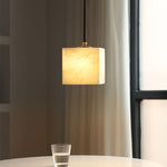 Square Alabaster Staircase Chandelier