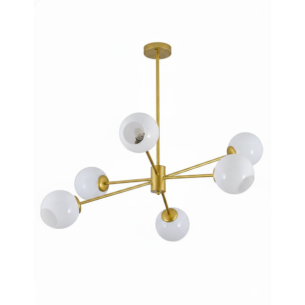 Staggered Glass 6 Light Chandelier