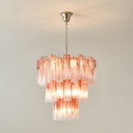 Pink Glass Tubes Chandelier