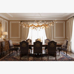 Stone Crystal Brass Chandelier