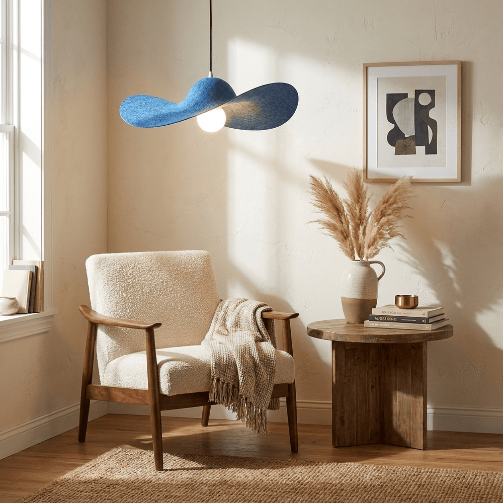 Straw Hat Acoustic Pendant Light