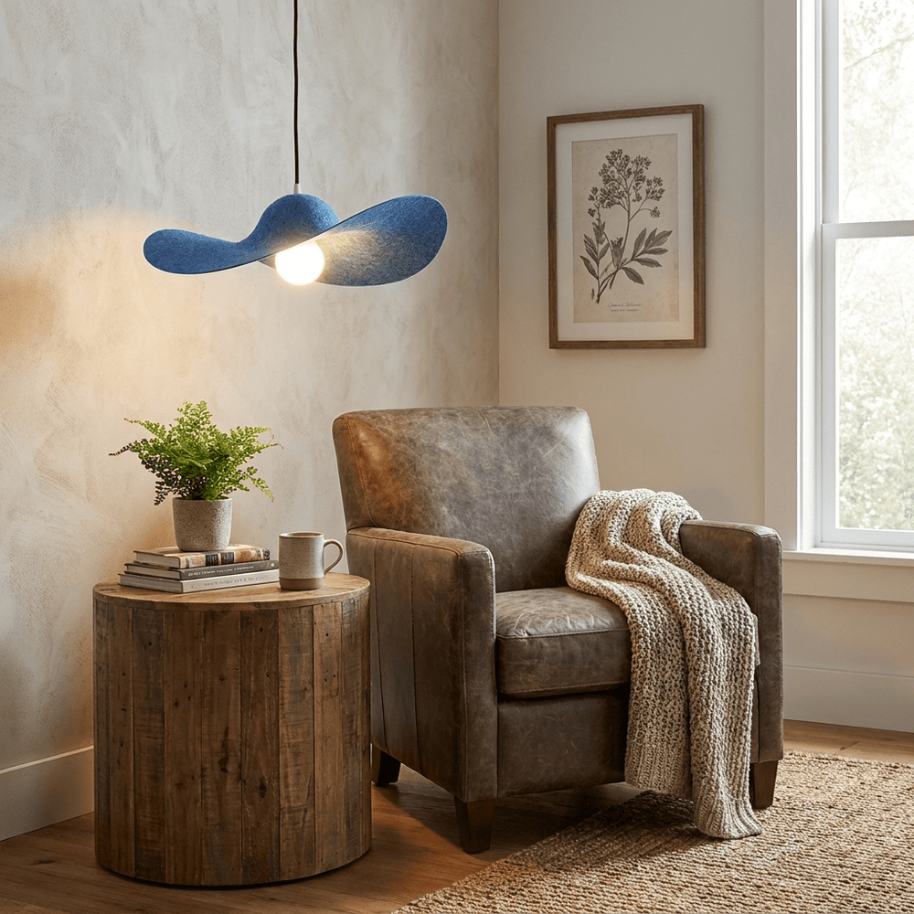 Straw Hat Acoustic Pendant Light
