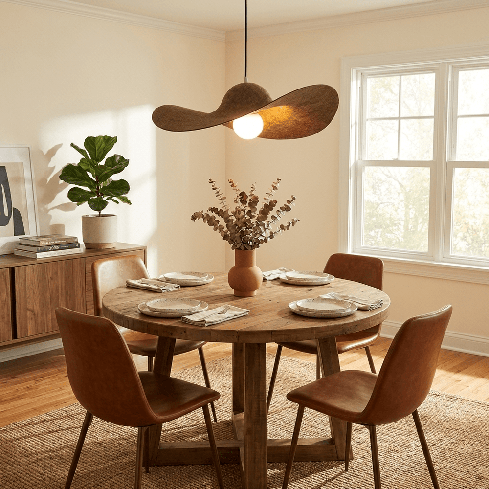 Straw Hat Acoustic Pendant Light
